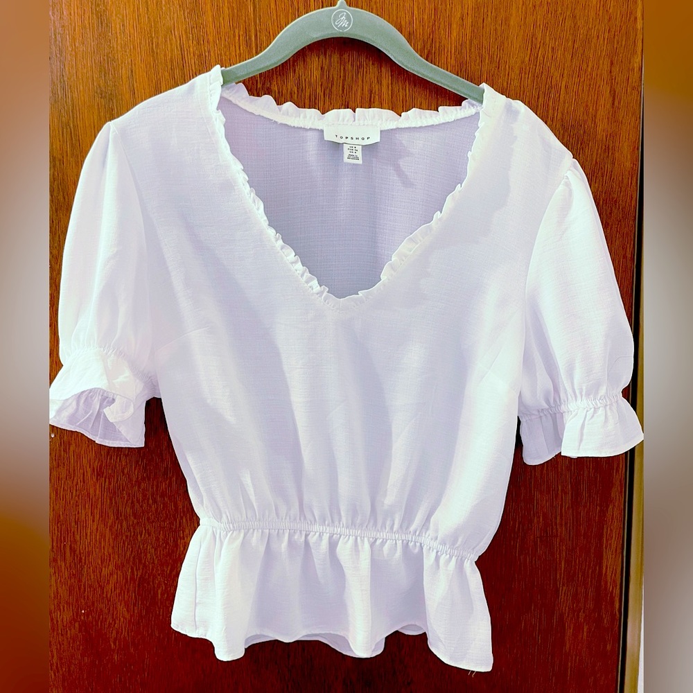 Topshop, White Top, Size XS, Excellent Condition